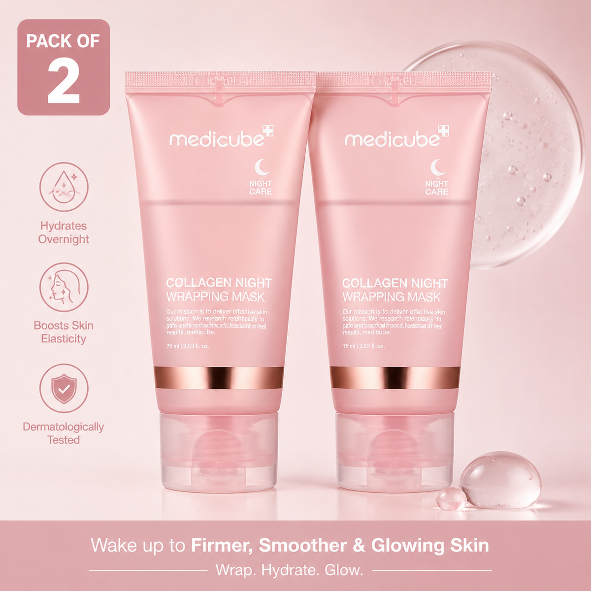 Medicube Collagen Night Wrapping Mask PACK OF 2