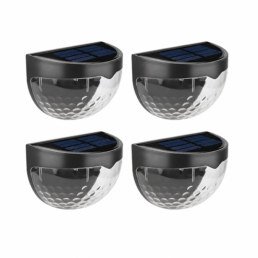 Solar Powered Garden & Wall Lights PACK OF 4