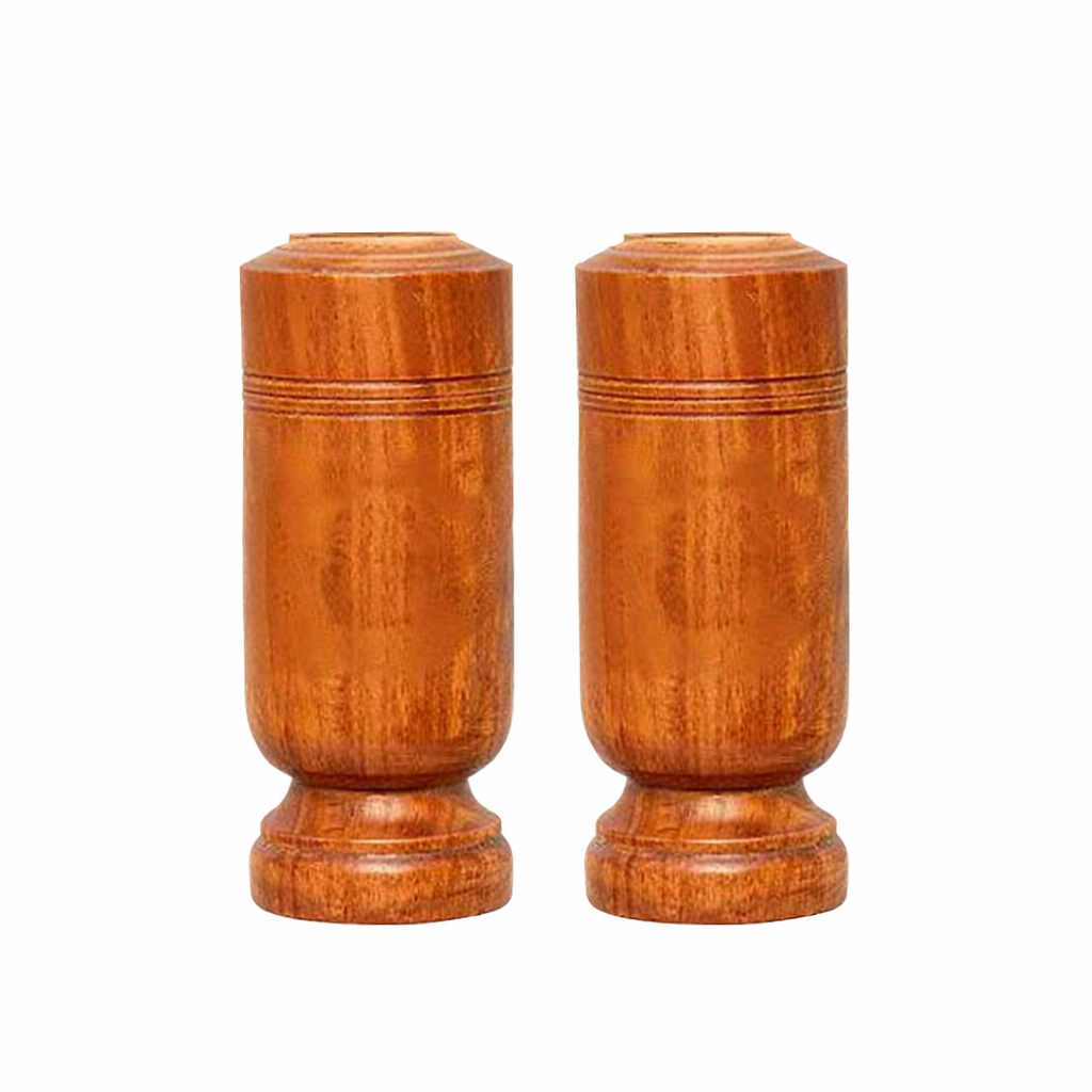 4 inch Wooden Tumbler Glass  Pack of 2