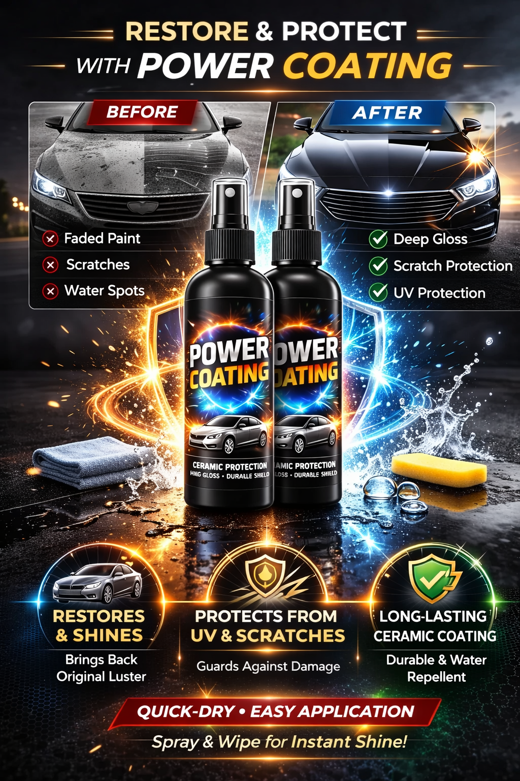 Car Power Coating (Pack of 2)