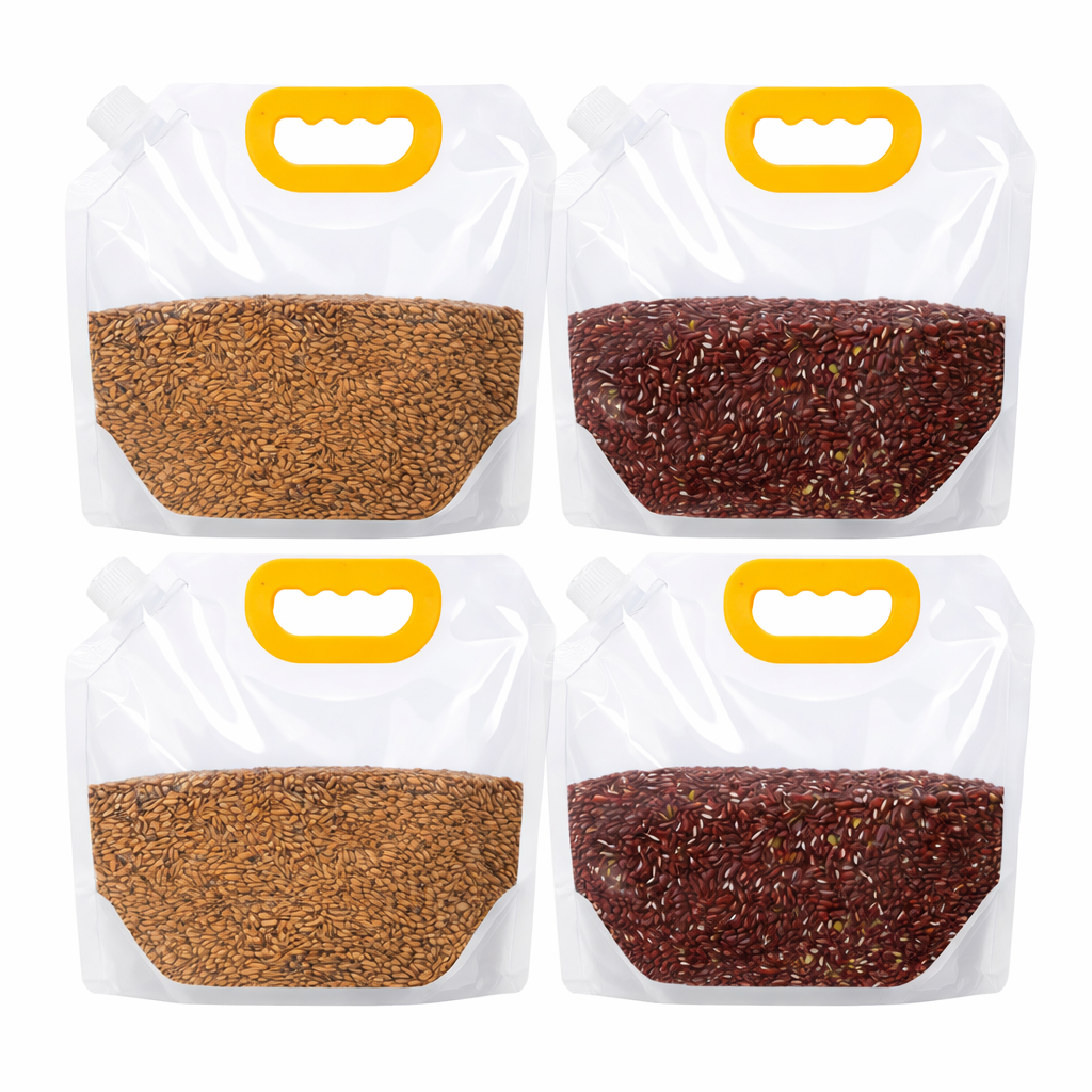 Food Storage Bag Grain Sealed Kitchen Grains 0.5litre  pack of 4