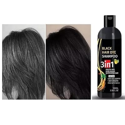 AI Black hair dye shampoo 3in1(pack 2)