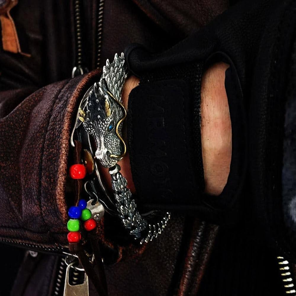 Vintage Punk Dragon Bracelet for Men
