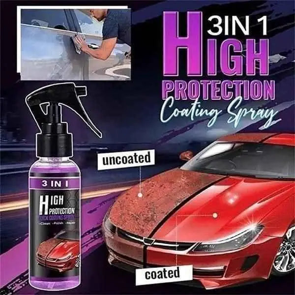 3 in 1 High Protection Quick Car Ceramic Coating Spray 200ML (Pack of 2)