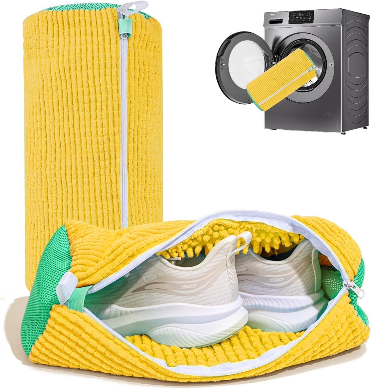 Shoe washing machine bag