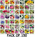150 Variety Of Organic Flower Seeds And  Plant Growth Free Pack Of 1