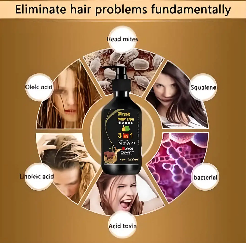 Black Hair Shampoo 3 in 1