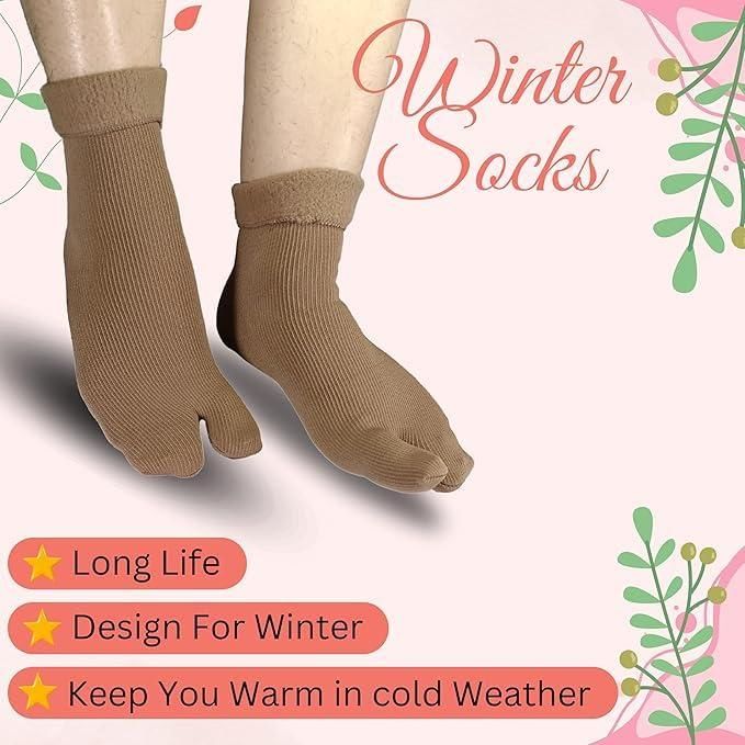 Fleece Calf Length Non-Thumb Socks
