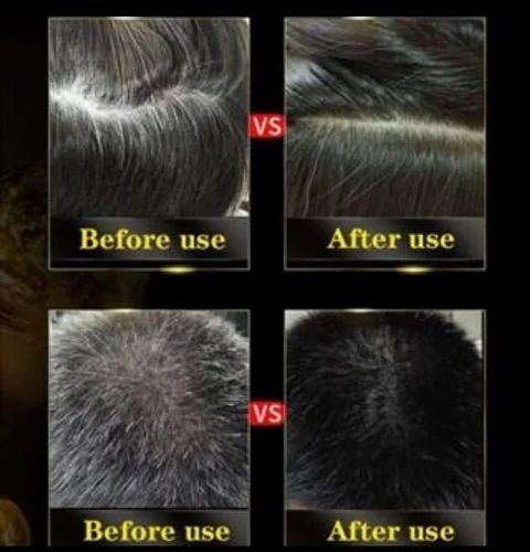 AI Black hair dye shampoo 3in1(pack 2)