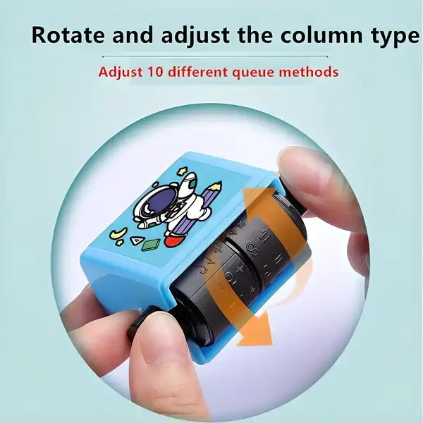 Birud  Stamps for Kids, Roller Design Teaching Stamp, Math Stamps Practice Tools For Single Addition,Subtraction,multipication and division(pack of 1)