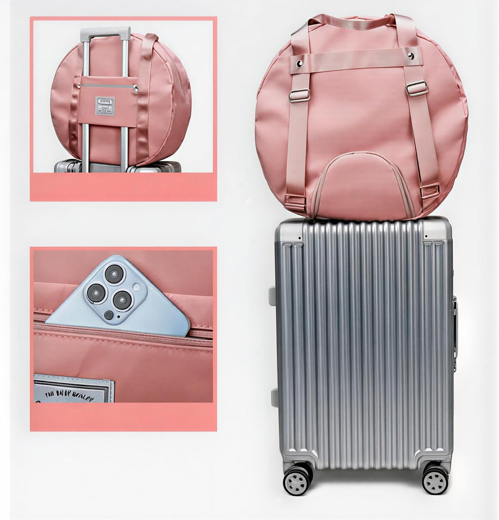 Round Duffle Travelling Bag – Large Capacity Waterproof (RANDOM COLOR)