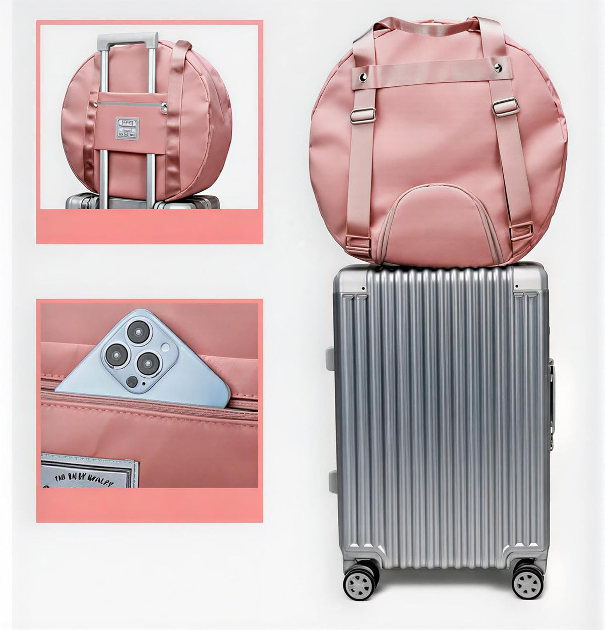 Round Duffle Travelling Bag – Large Capacity Waterproof (RANDOM COLOR)