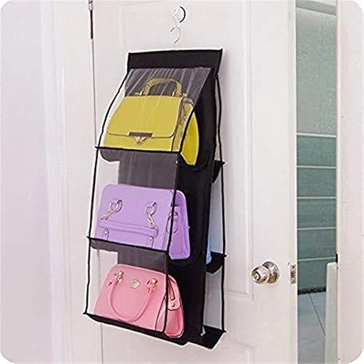 Purse Holder Stand Handbag Holder Wall Hanging Handbag Organizer With 6 Pockets