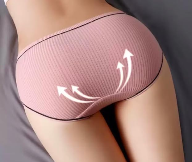 Women's Bow String Breathable Hipster Panties - Stretchable Seamless Bikini Briefs PACK OF 3 (random colour)