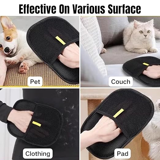 Pet Hair Removal Glove fot for Couch, Clothes, Car, Carpet, Bed, Furniture PACK OF 1