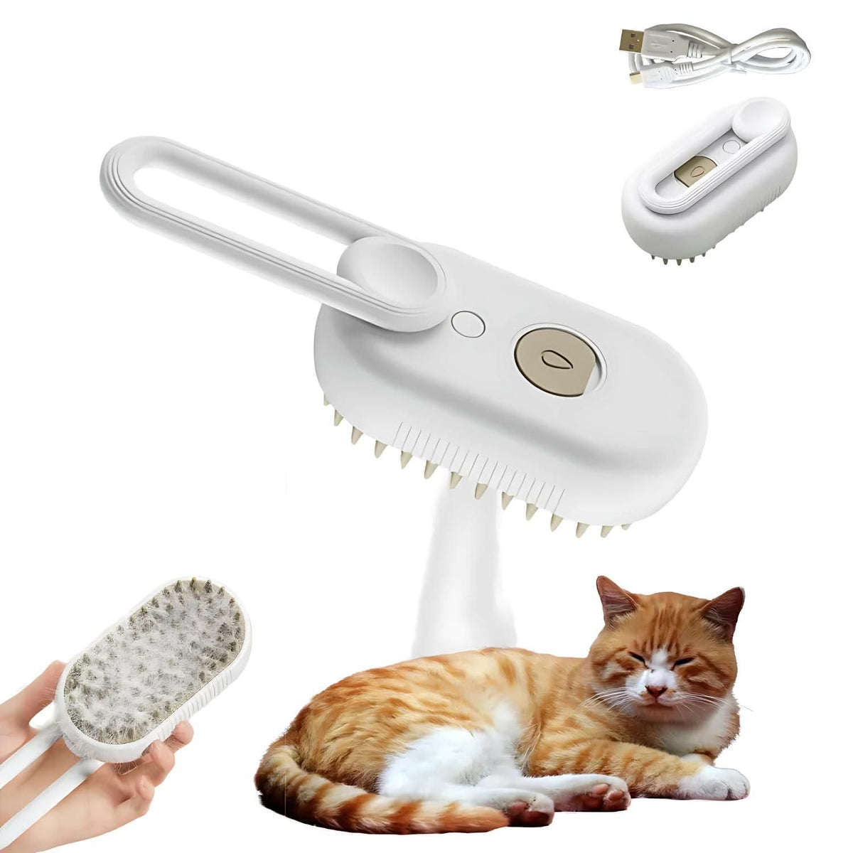 Pets Empire Steam Pet Brush for Dogs & Cats