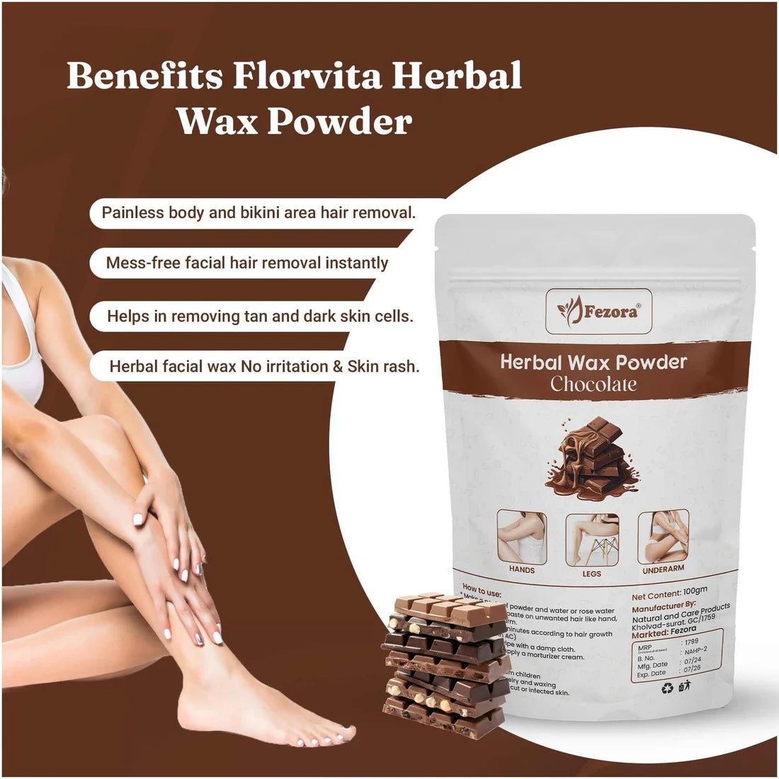 CHOCOLATE WAX POWDER 100 GM(PACK OF 1)