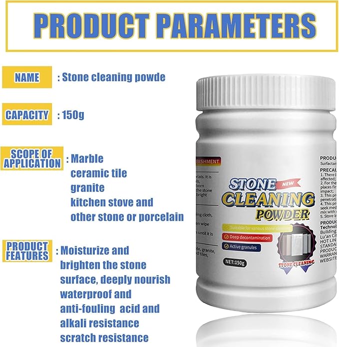 Stone Cleaning Powder Cleaners & Polishes 150G Each PACK OF 2