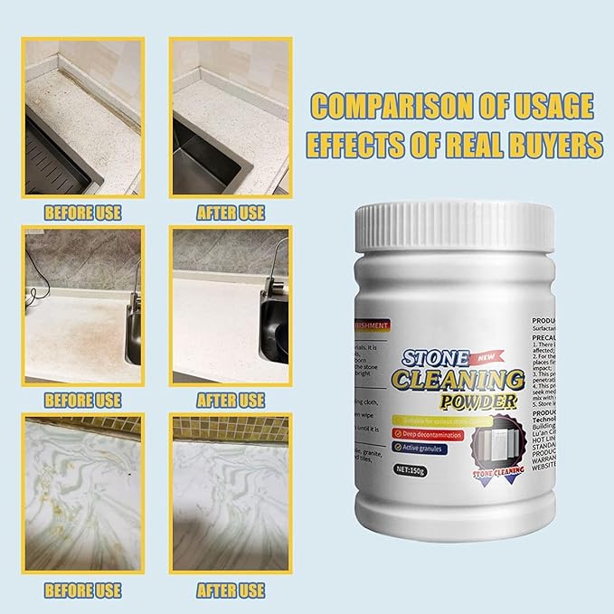 Stone Cleaning Powder Cleaners & Polishes 150G Each PACK OF 2