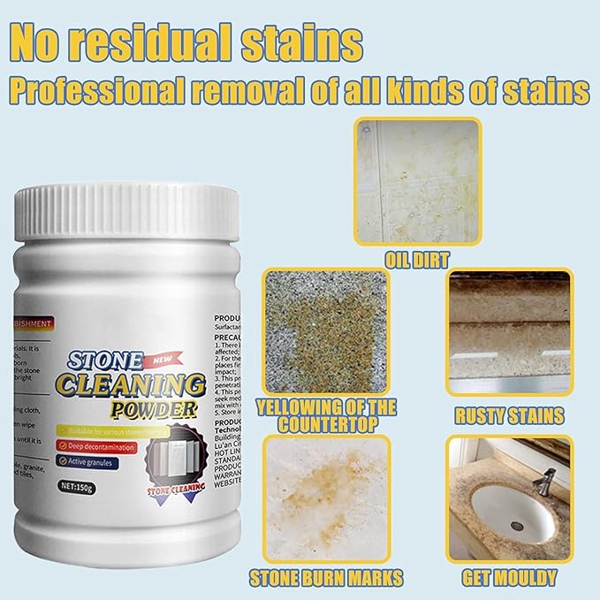 Stone Cleaning Powder Cleaners & Polishes 150G Each PACK OF 2