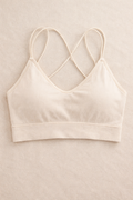 Womens Cross Strap V-Neck Sports Bra In Free Size pack of 1