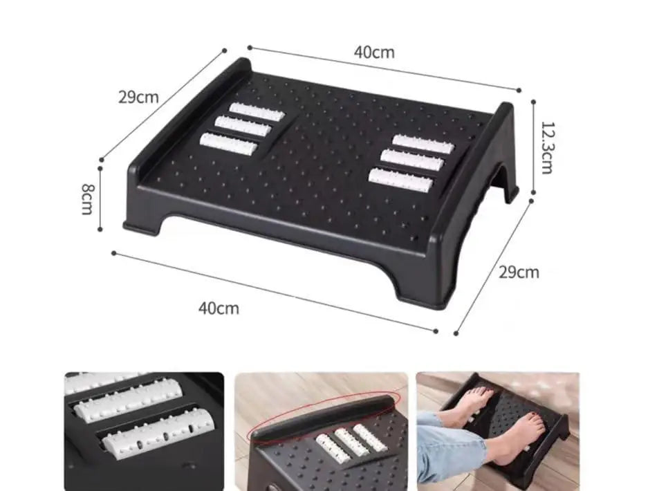 Foot Rest for Under Desk with Massage Particle and Roller