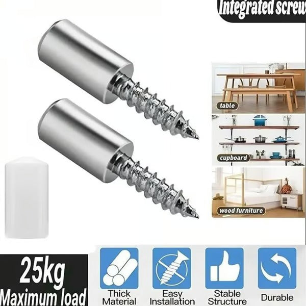 100 Count Self-Tapping Screws,Shelf Support Pegs,Shelf Pins with Non-Slip Sleeve