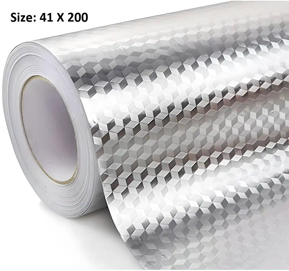 Silver Aluminium Foil Sticker  Roll( pack of2)