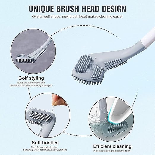 Golf Shape Silicone Toilet Brush Pack Of 2