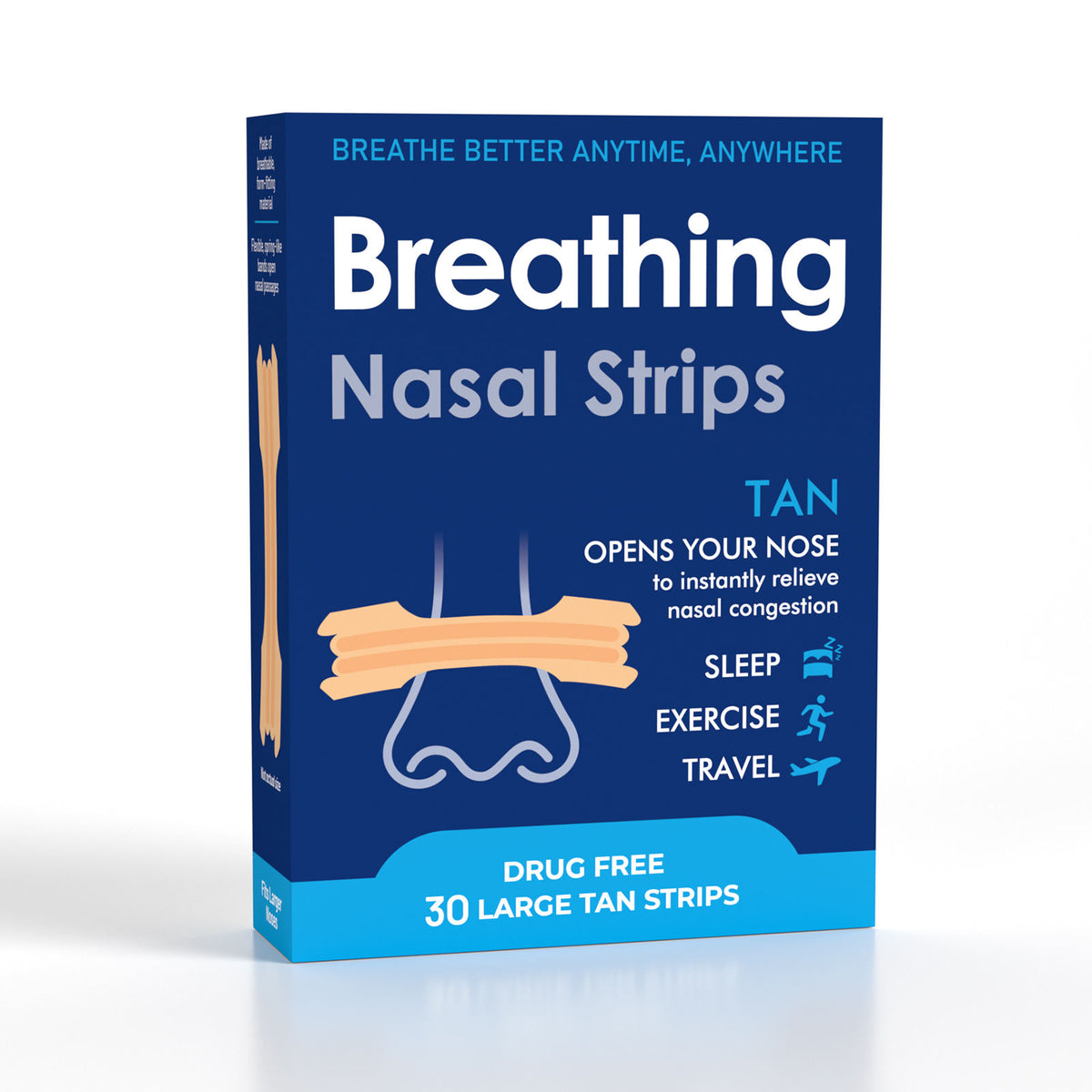 Extra Strength Nose Strips for Snoring Nasal (30 Strips)