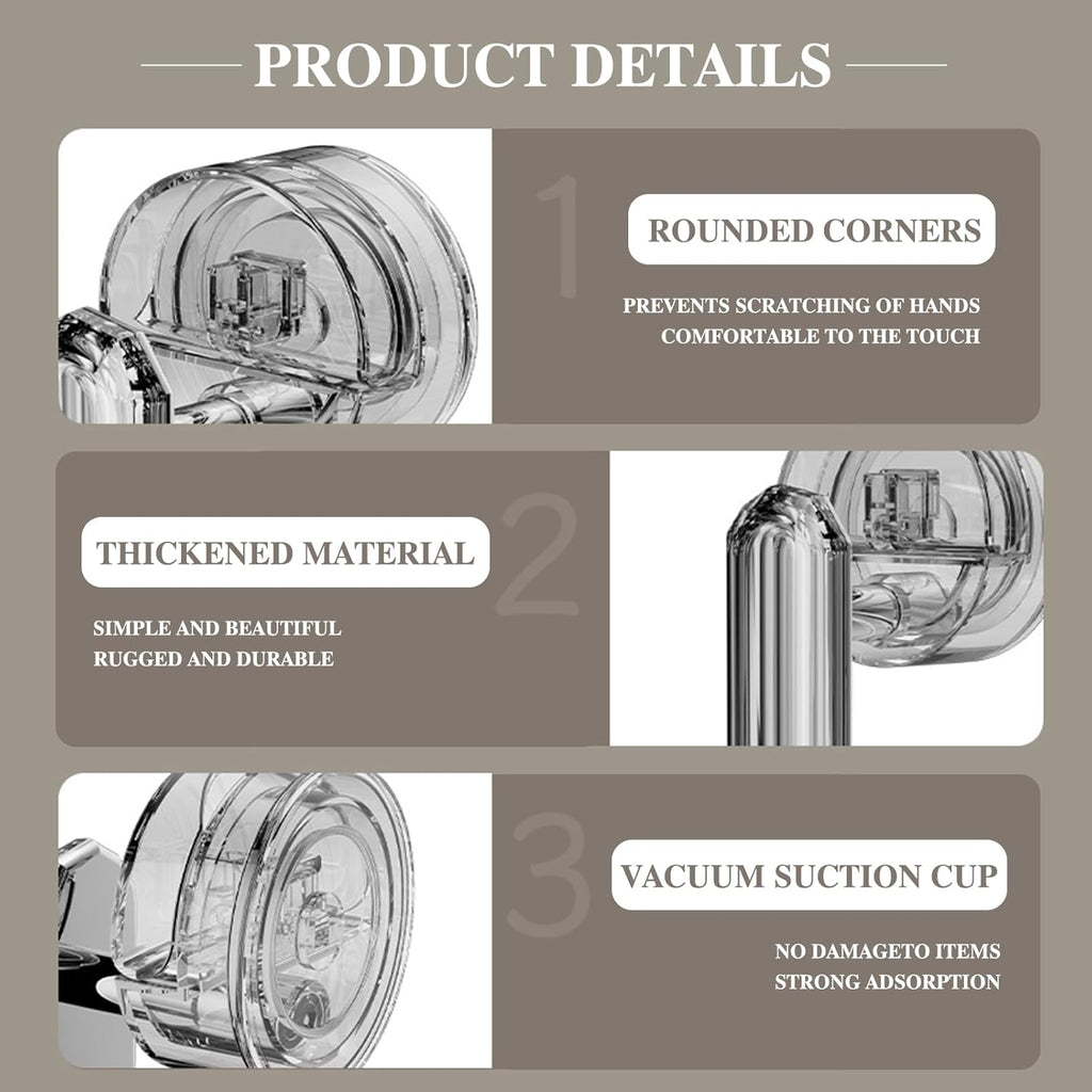 Waterproof Suction Cup Handle, Suction Cup Door Handle for Bathroom and Kitchen Cabinet Drawer