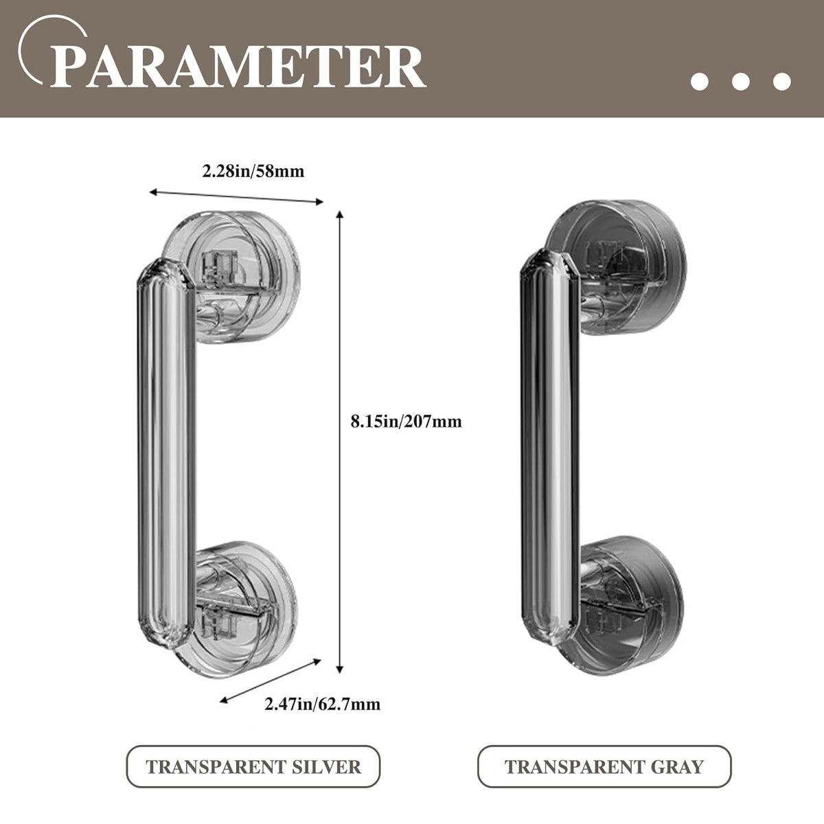 Waterproof Suction Cup Handle, Suction Cup Door Handle for Bathroom and Kitchen Cabinet Drawer