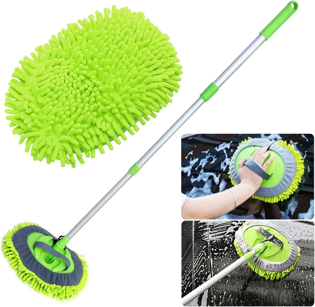 2 in 1 Microfiber Car Washing Mop with Long Handle