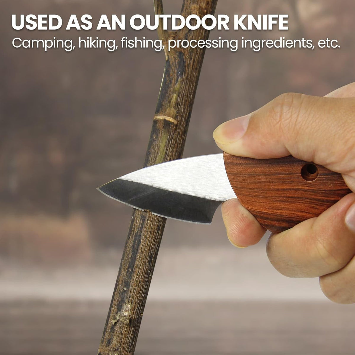 Small Knife Keychain Fixed Blade Knife for Men with Sheath Box Cutter Knifes pack of 2