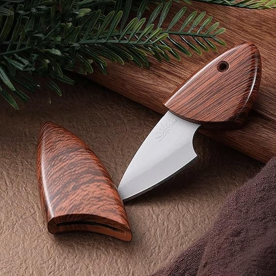 Small Knife Keychain Fixed Blade Knife for Men with Sheath Box Cutter Knifes pack of 2