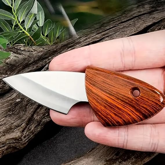 Small Knife Keychain Fixed Blade Knife for Men with Sheath Box Cutter Knifes pack of 2