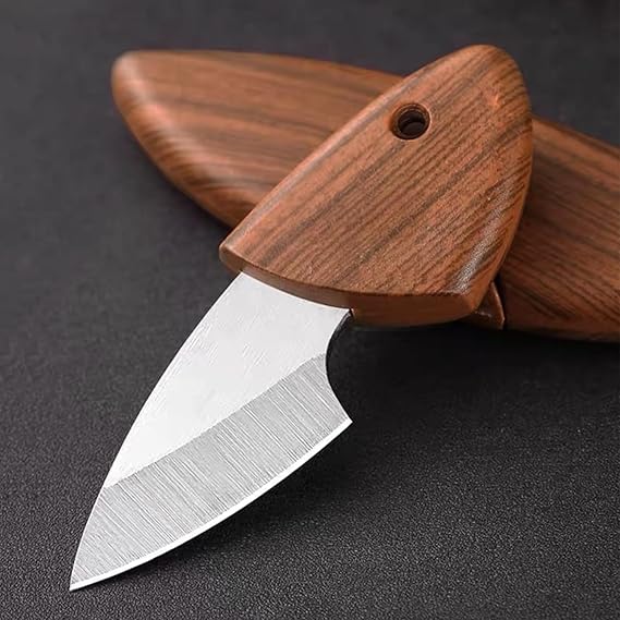 Small Knife Keychain Fixed Blade Knife for Men with Sheath Box Cutter Knifes pack of 2