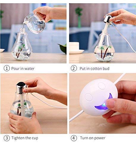 Bulb Automatic Spray Humidifier Sanitizer Air freshener Color Led pack of 1
