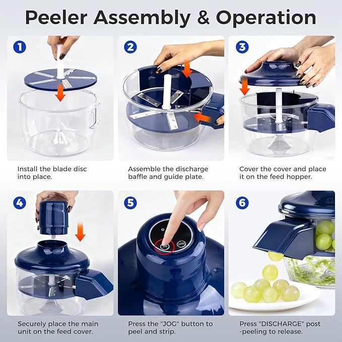 Cordless Fruit Skin Remover for Small Fruits, Easy Peeling Kitchen Tool 1PC