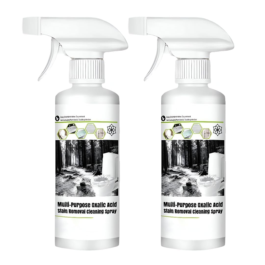 Oxalic Acid Stain Removal Spray, Toilet Cleaner Extra Strong, Oxalic Acid Cleaner 200ml(PACK 2)