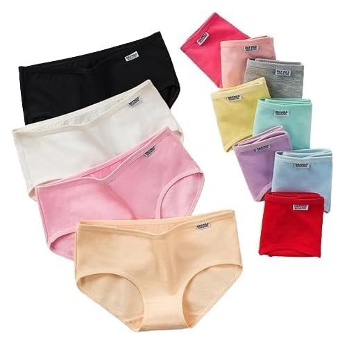 Panties Women's Comfortable Cotton Women's Underwear (Pack of 4) Multicoloured
