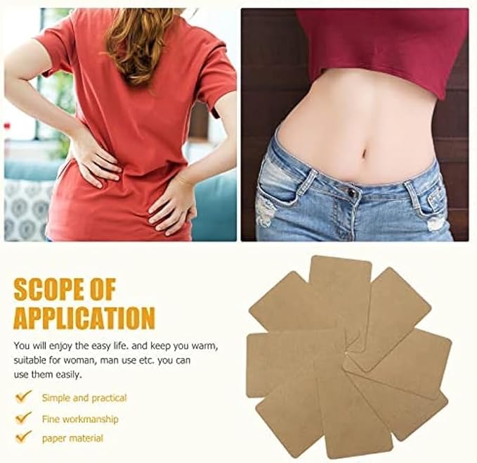 Ginger Patches Self-Heating Herbal Ginger Patch Ginger Pad for Feet, Neck, Shoulder, Hand, Back, Knee (20pcs)