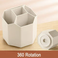 Multi-Compartment Desk Organizer, Plastic Hexagon Pen Stand