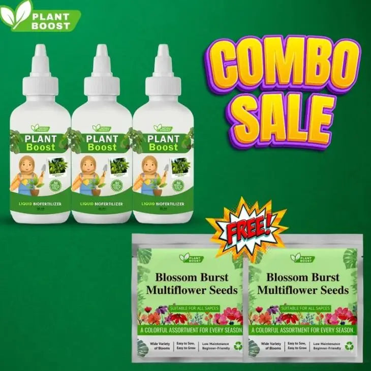 COMBO DEAL PLANT BOOST PACK OF 3 WITH FLOWER SEEDS PACK OF 2