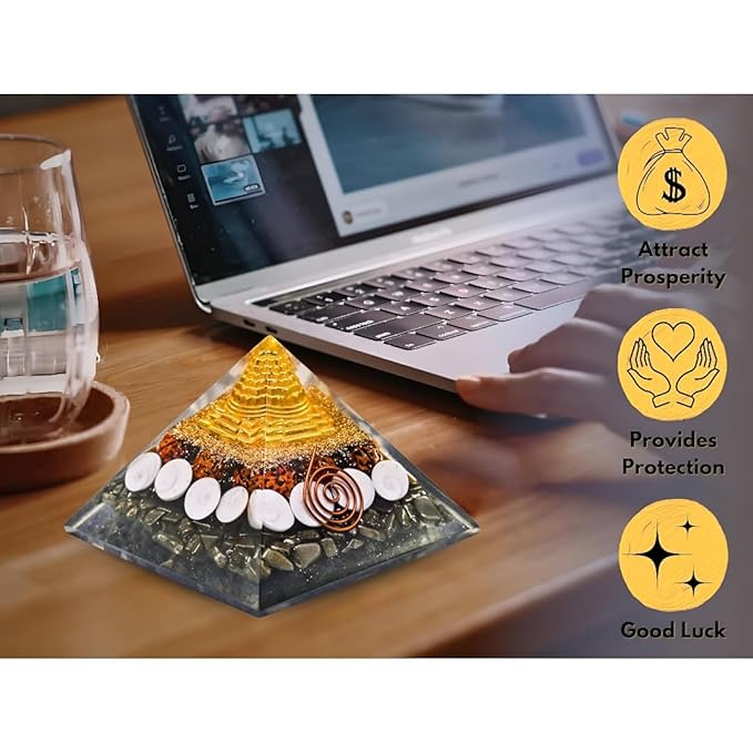 Money Magnet Pyrite Pyramid(SMALL)