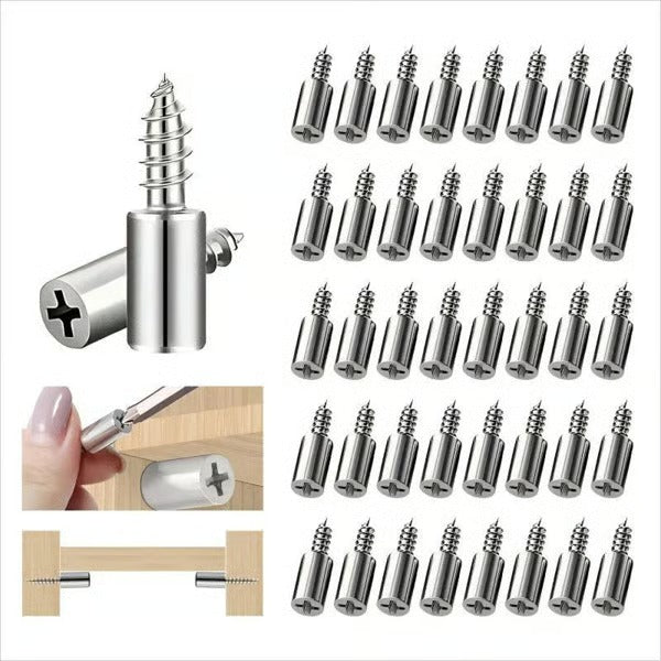 100 Count Self-Tapping Screws,Shelf Support Pegs,Shelf Pins with Non-Slip Sleeve