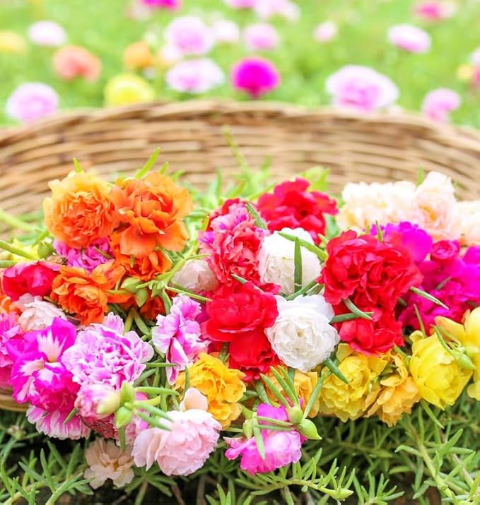 SS BUY 1 GET 1 FREE | Moss Rose Perennial Flower Seeds With Plant Growth Supplement