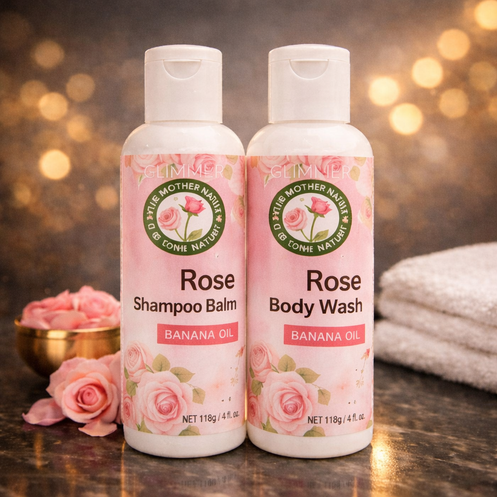 ROSE BODY WASH AND ROSE SHAMPOO BALM (PACK OF 2)