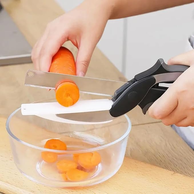 2 in 1 Clever Cutter pack of 1   for Cutting and Slicing Vegetables and Fruits | Detachable Knife