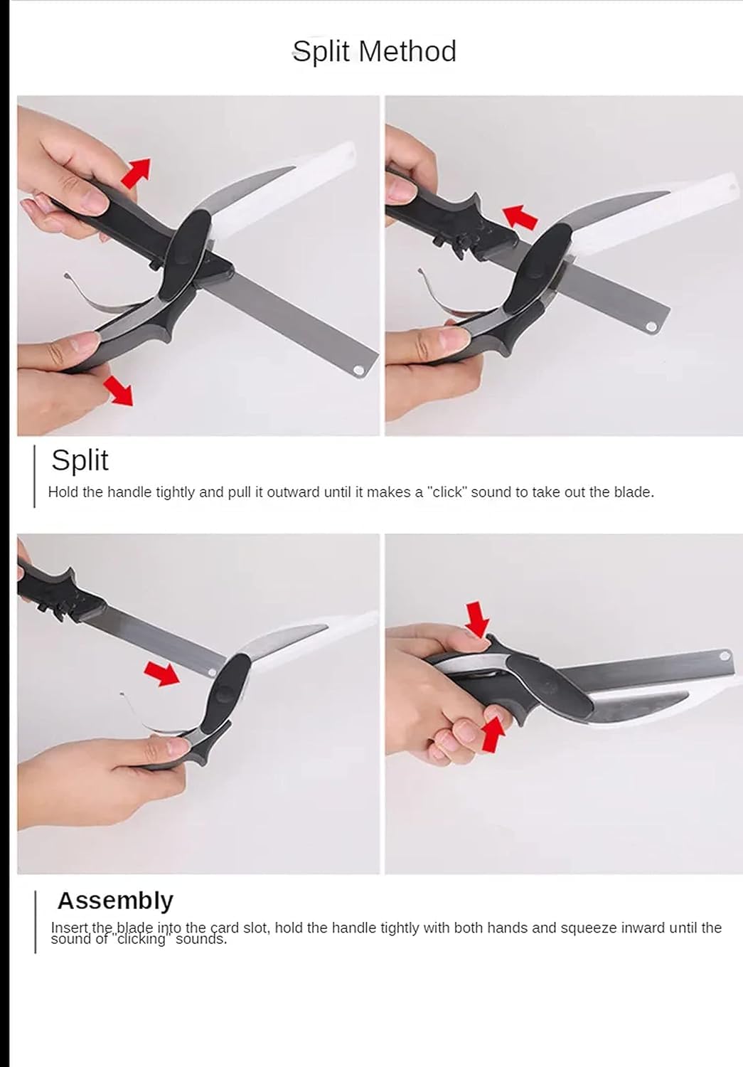 2 in 1 Clever Cutter pack of 1   for Cutting and Slicing Vegetables and Fruits | Detachable Knife